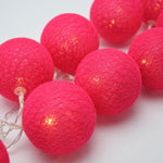 1 Set of 20 LED Red 5cm Cotton Ball Battery Powered String Lights Christmas Gift Home Wedding Party V382-REDBALLBATT20