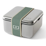 Monbento Mb Sense L The Microwave-Safe Metal Lunch Box - Natural Green V398-MO-82270044