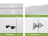 Artiss Wardrobe Clothes Closet Storage Organizer with 2 Doors White FURNI-L-WR02-2D-WH-AB