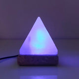 USB Colour Changing Salt Himalayan Lamp - Pyramid Shape Pink Rock LED Light V238-SUPDZ-43047537670