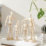 6 Pcs Artist Mannequin Model Wooden Manikin Drawing Moveable Figure with Stand Flexible Jointed V1370-AZ4-11721