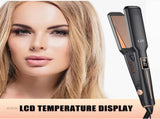 Black Advanced Titanium Ion Flat Iron - Professional Hair Straightening & Curling Styler V1268-MZ00088