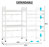 CARLA HOME 3-Tier Microwave Oven Rack with Adjustable Metal Kitchen Shelf Stand for Countertop V178-36338