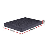 Giselle Bedding 3-Zone Pillowtop Mattress Topper 1000GSM for Back Pain Relief Washable with 45cm TOPPER-3ZONE-CHAR-D