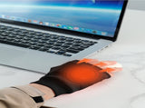 Pink Professional USB electric heating fingerless gloves, unisex, with LED temperature display, V1232-JRST002