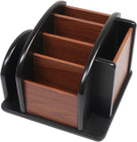 Remote Control Caddy - Wooden Rotating Coffee Table Organizer Large Spinning Wood Remote V1258-DP02-C-2184