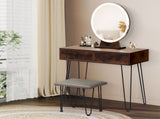 Levede Dressing Table LED Light Strip Brown VM1024-BR