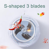 500ML Manual Food Chopper Vegetable Chopper,Portable Hand Pull String Garlic Mincer Onion Cutter V1370-AZ4-25411