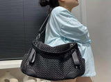 Women's fashionable mesh-paneled crossbody bag, large-capacity lightweight mesh travel vacation V1232-WMXKB001