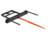 39" Hay Spear, Bale Spears 726kg Loading Capacity, Skid Steer Loader Tractor Bucket Attachment with V952-TZSPS12ZHZ3981A68V0