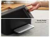 Cefito 15L Pedal Rubbish Bin Slim Carbon Steel Garbage Bin for Home Black RB-15L-1C-BK