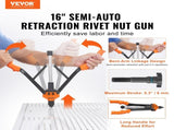 Rivet Nut Tool, 16 Rivnut Tool Kit with 13PCS Metric and SAE Mandrels, 186PCS Rivet Nuts, M3, M4, V952-MLMQBZDTDSBSA9LDQV0