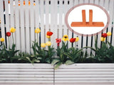 Decorative Garden Fence Base Wood Pedestal Stand Orange 1Set V1369-AZ3-W-18121