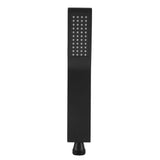 Matte Black Brass Square Handheld Shower Head Bathroom Sprayer Handshower with Hose V1294-YM0727-JY15299