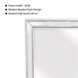 Medium White Beaded Framed Mirror - 70cm x 170cm V292-M-BDD-M-WHITE