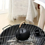 Outdoor Fire Pit Charcoal Fire Pit Camping Fire Pit Backyard Fire Pit Grilling - Black - Size set V1102-132-83980-BLK-SET