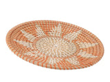 Round Grass Wall Ornaments 35cm Diameter Hand Knitting Hanging Woven Wall Baskets for Living Room V1294-YM0703-3115230050711
