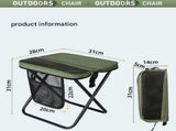 Black 2 Pack Portable foldable stool with a crossbody strap - High Carbon Steel Frame and Oxford V888-ELOSUNG56186-1