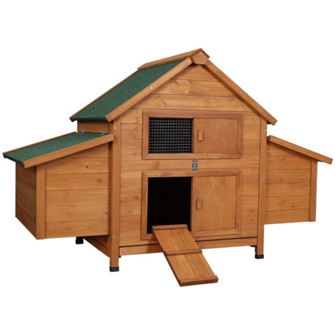 i.Pet Chicken Coop Rabbit Hutch 150cm x 68cm x 96cm Large House Run Cage Wooden Outdoor Pet PET-CH-IDCNESTIE-BR