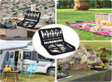 20Pcs Camping Cutlery Set, Stainless Steel Picnic Utensils with Plates and Bottle Opener, V1188-MS-819-056