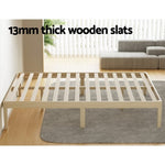 Artiss Bed Frame Queen Size Wooden Base Mattress Platform Timber Pine BRUNO WBED-BRUNO-Q-WD