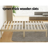 Artiss Bed Frame Double Size Wooden Base Mattress Platform Timber Pine BRUNO WBED-BRUNO-D-WD