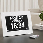 Artiss 8" Digital Day Clock Calendar Alarm White DDC-8INCH-WH