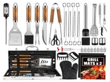 38Pcs BBQ Grill Accessories Set Portable Stainless Steel Grill Tools Grilling Accessories with V1294-YM0901-H48992