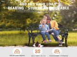 Outdoor Bench, 38.8 inches Metal Bench for Outdoors, 480 lbs Load Capacity Bench, Outdoor V952-GYZYJS40YC00PL1X7V0