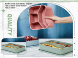 4 Pcs Silicone Bento Box Reusable Lunch Container Smooth Leak Proof Lunch Box Rectangle Bento Boxes V1259-DP01-F-123