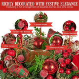 Christabelle 26cm Christmas Centrepiece Lush Green Decor Berries & Baubles 112_GUE513