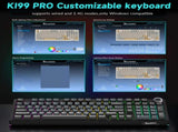 SOLAKAKA Ki99 Pro 99-Key Gasket Mechanical Keyboard Tri-Mode Hot-Swap Knob XFF3-KYKI99P-BL