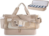 Beach Bag for Women, Mesh Tote Bags with Zipper, Sandproof Vacation Essentials with Cooler for Swim V1258-DP02-F-6