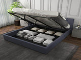 Milano Capri Luxury Gas Lift Bed With Headboard - Charcoal No.35 - Single ABM-10002036