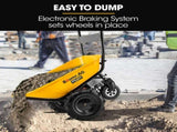 Baumr-AG 36V Battery Powered Wheelbarrow Motorised Electric, 100L Bucket Volume, 4 Wheel, 260kg V219-GDTPBWBM8CEA