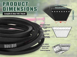 48 Inch Lawn Mower Belt with Rubber Construction Reduces Pulley Wear Mower Deck Belt For GX20571 V1366-AZ2-W-14974