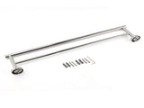 Polished Chrome 600mm Double Towel Rack Holder Stainless Steel Hanger Rail Kit V1233-6900360CR