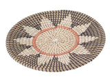 Round Grass Wall Ornaments 35cm Diameter Hand Knitting Hanging Woven Wall Baskets for Living Room V1294-YM0703-3115230050712