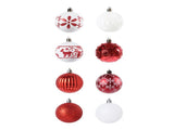 40PCS Xmas Tree Ball Plastic Lightweight Easy to Hang Ball Xmas Ball Decorations Ornaments for V1294-YM0901-3115240093212