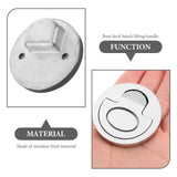 3-Pack Stainless Steel Boat Hatch Latch Handles, Mount Pull Handles for Floor or Deck V1369-AZ3-W-20087