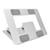 Laptop Stand Collapsible Portable Aluminium Alloy Notebook Support Riser Stand Silver V1294-YM0714-3116210063211
