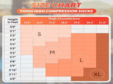 Thigh High Compression Socks for Women 15-20 mmHg Over the Knee Compression Stockings for Men 3 Pair V1258-DP02-F-524