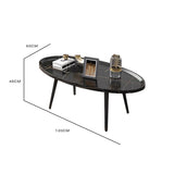 Coffee Table Living Room Accent Oval Table Contemporary Style Leisure Tea Table V488-TBS-BK