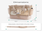 Beach Bag for Women, Mesh Tote Bags with Zipper, Sandproof Vacation Essentials with Cooler for Swim V1258-DP02-F-6