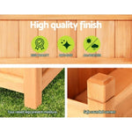 Green Fingers Garden Bed 90x30x33cm Wooden Planter Box Raised Container Growing GARDEN-WOOD-BOX-90