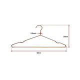 Adult 16.5" Rose Gold Shiny Metal Wire Coat Suit Top Clothes Hangers V63-836131