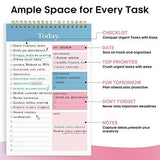 6Pack To Do List Notepad, Undated Daily Planner for Work and Goal Setting Greenery Sway, 52 Sheets, V1107-121-44417-BLU-6PACK