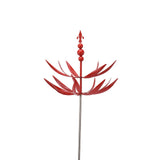 Garden Wind Spinner Iron Waterproof Dancing Wind Sculpture Red Outdoor Decoration for Patio V1294-YM0901-3111230161611
