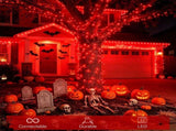 LED White Christmas Lights Outdoor, String Lights Plug in Extendable, 8 Modes Christmas Tree V1107-124-73533-RED-50M400