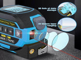 40m Laser Measure, Cross-line Laser Level, 5m Tape Measure Blue V1181-HO0304-BL